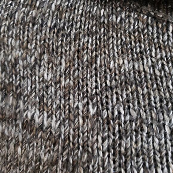 Gap Asymmetric Zipper Long Sleeve Wool Alpaca Brown Knit Cardigan Sweater Edgy S - Picture 8 of 13